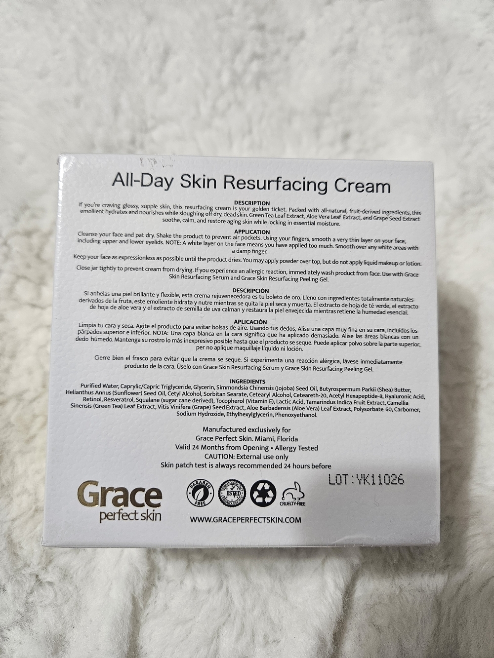 Grace Perfect Skin All-Day Skin Resurfacing Cream 2 oz NIB - Picture 2 of 5